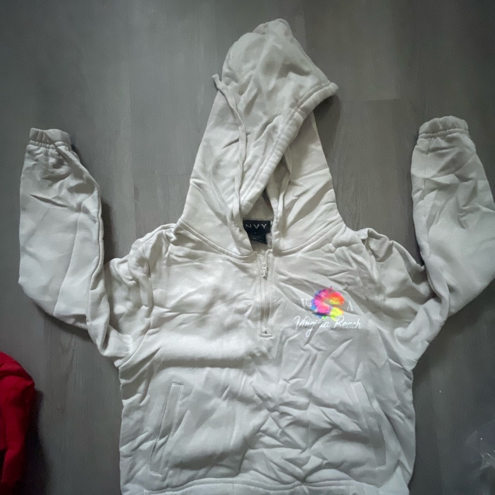 Envy White Hoodie with Colorful Logo
